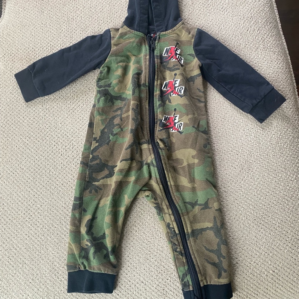 Jordan zip up hooded onesie